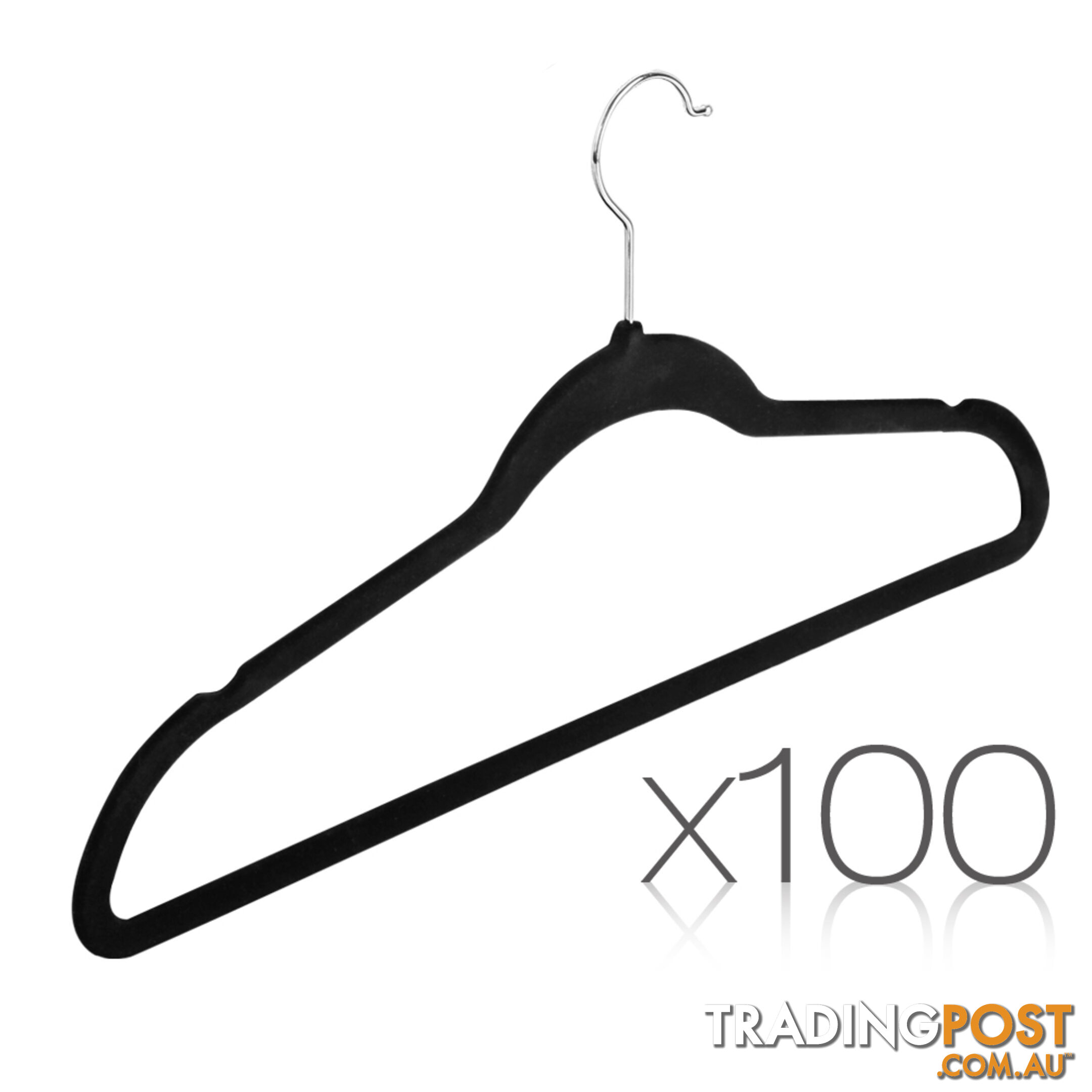 Set of 100 Velvet Coat Hangers