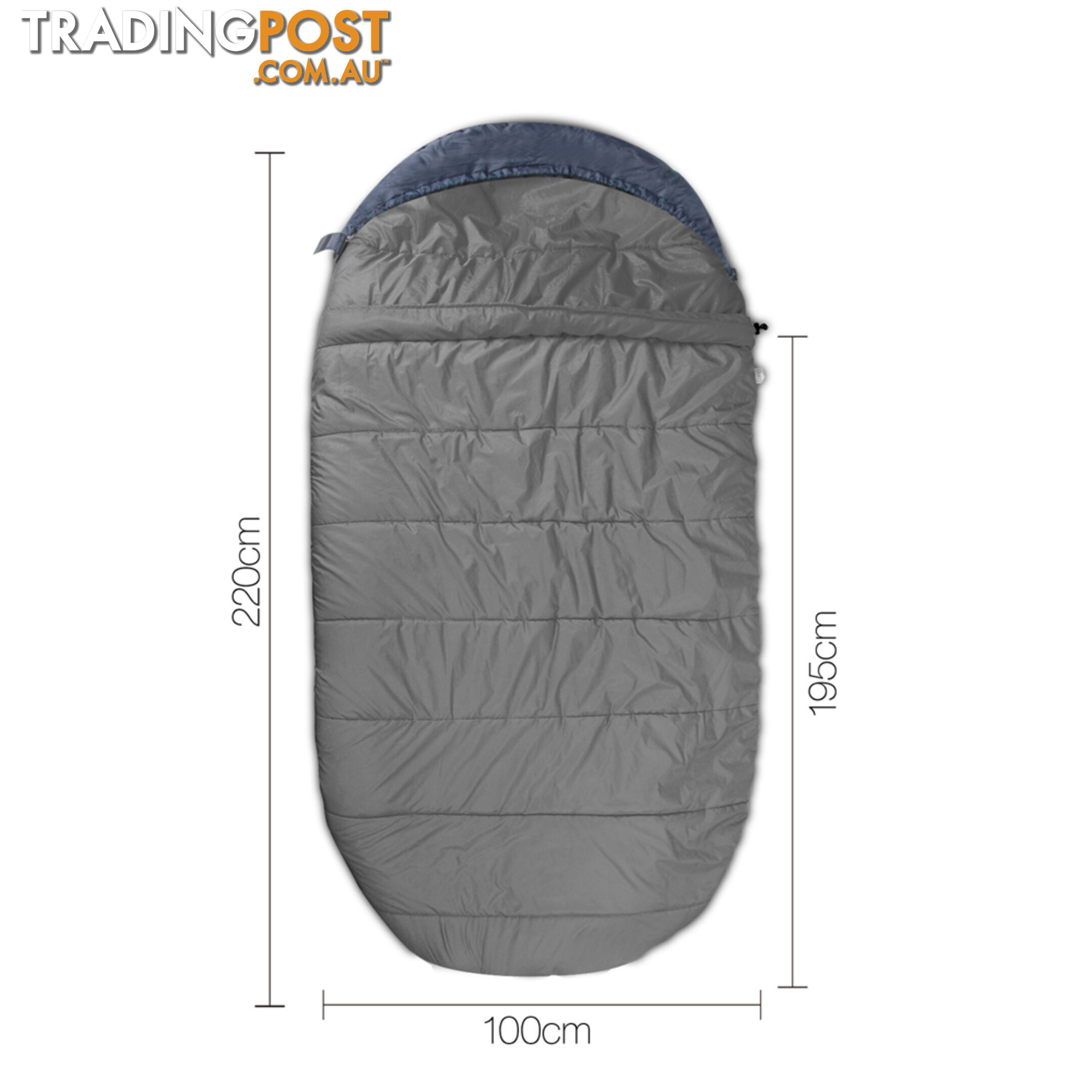 Wesshiorn Pebble-shaped Extra Large Sleeping Bag Navy