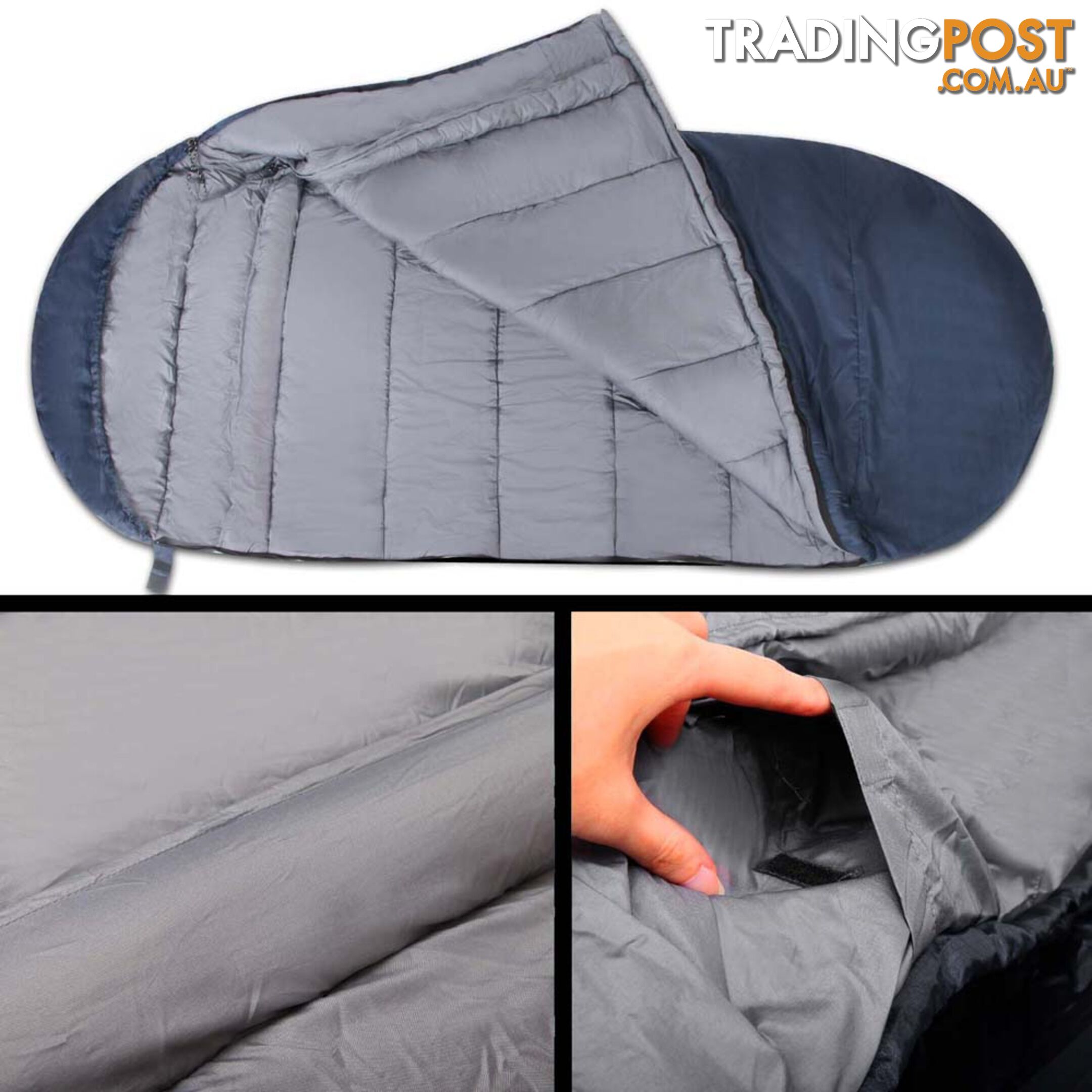 Wesshiorn Pebble-shaped Extra Large Sleeping Bag Navy