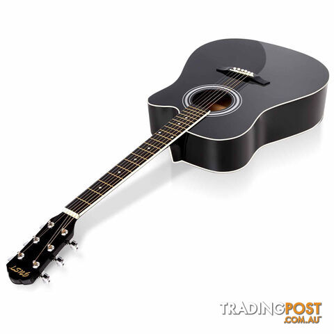 41" 5- Band EQ Electric Acoustic Guitar Full Size Black