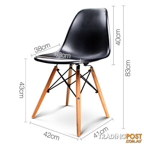 Set of 4 Dining Chair Black - photo 2 of 10