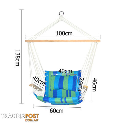 Hammock Swing Chair Blue Green - photo 2 of 7