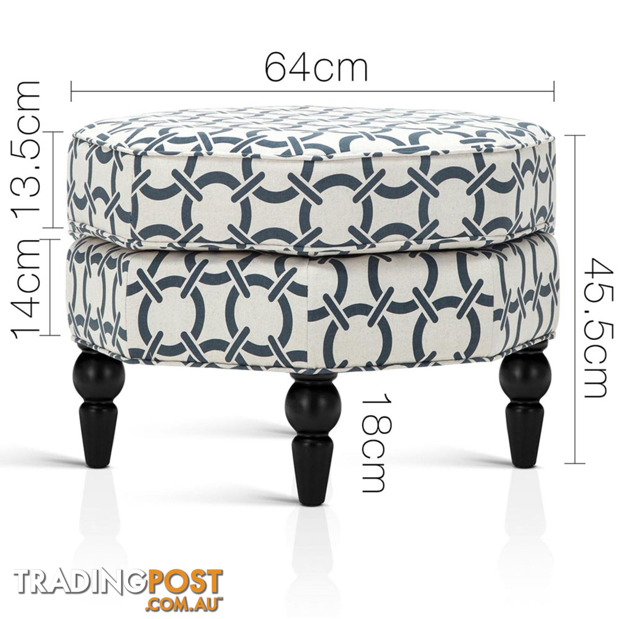 Seat Footstool Bench Stool - White