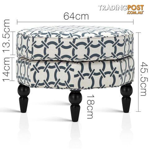 Seat Footstool Bench Stool - White