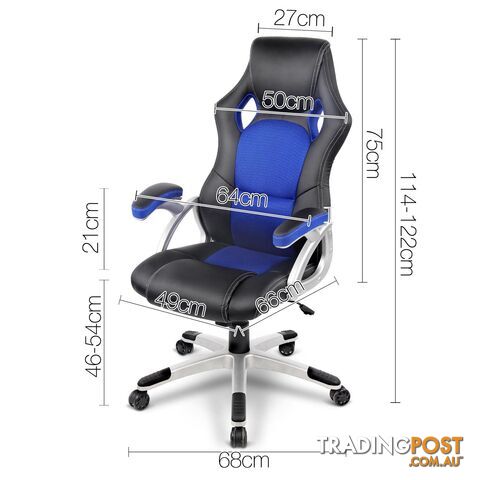 PU Leather & Mesh Racing Style Office Chair
