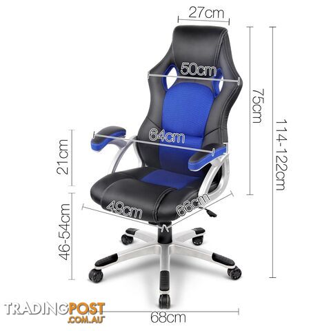 PU Leather & Mesh Racing Style Office Chair