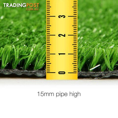 Artificial Grass 10 SQM Polypropylene Lawn Flooring 15mm Green - photo 2 of 8