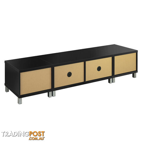 TV Stand Entertainment Unit Lowline Cabinet Drawer Black - photo 2 of 8