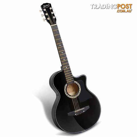 38 Inch Wooden Acoustic Guitar Black - photo 3 of 12
