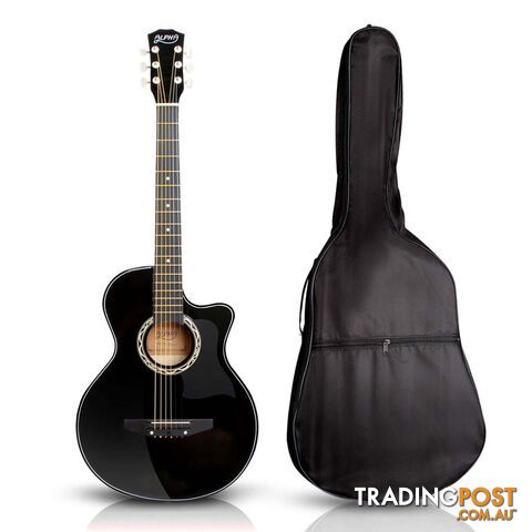 38 Inch Wooden Acoustic Guitar Black - photo 4 of 12