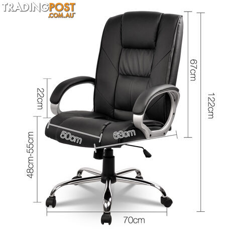 Executive PU Leather Office Computer Chair Black