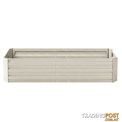 Galvanised Raised Garden Bed - 150 x 90 x 30cm - Cream - photo 4 of 9