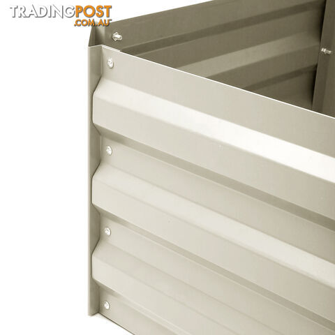 Galvanised Raised Garden Bed - 150 x 90 x 30cm - Cream - photo 5 of 9
