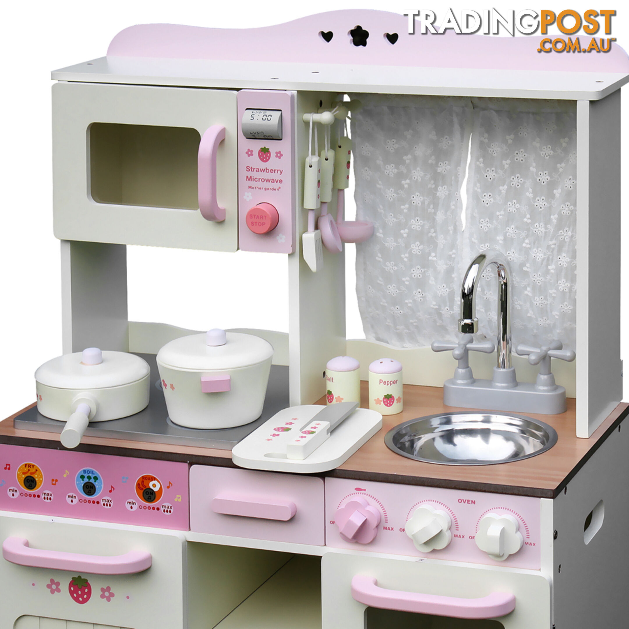 Children Wooden Kitchen Play Set Off White