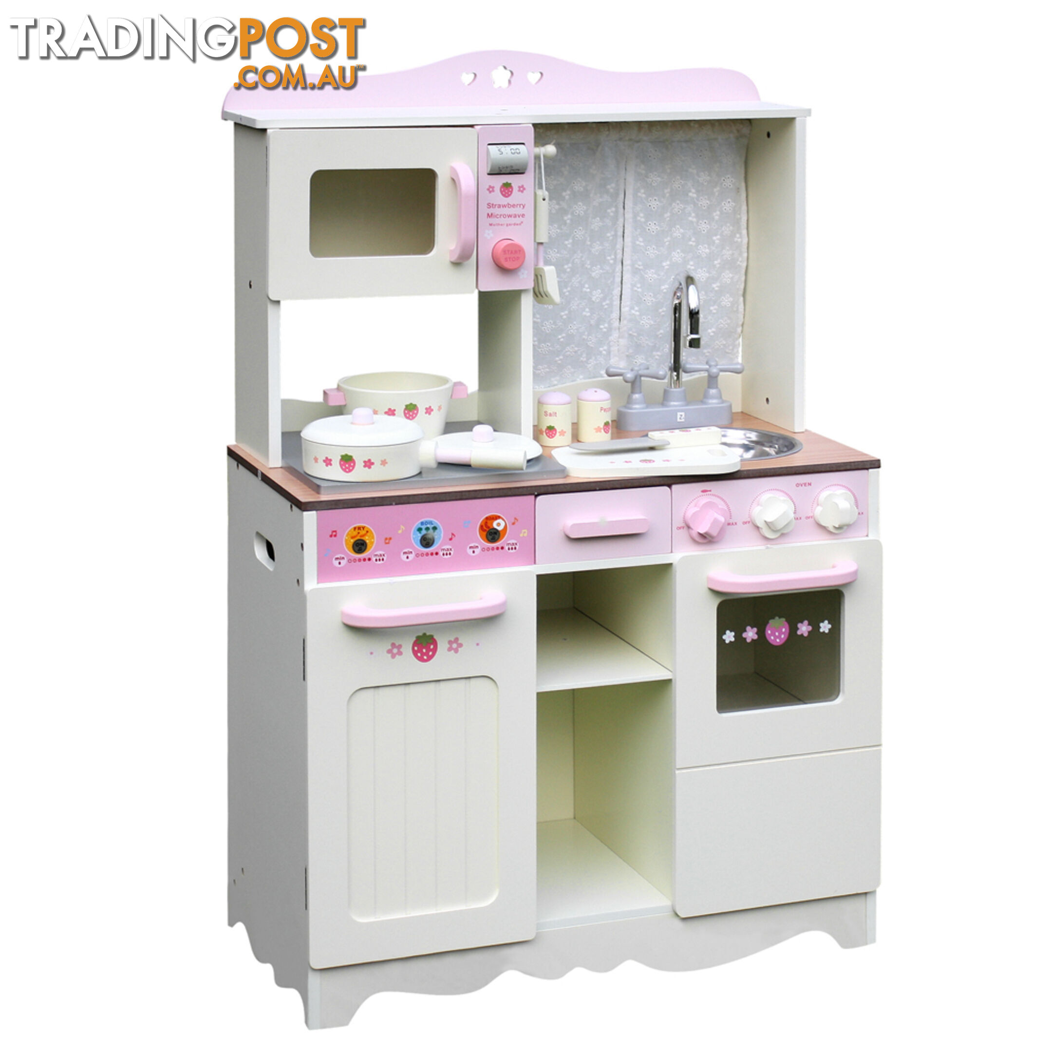 Children Wooden Kitchen Play Set Off White