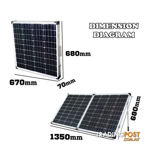 12V 160W Solar Folding Panel Kit Caravan Boat Camping Power Mono Charging - photo 2 of 6