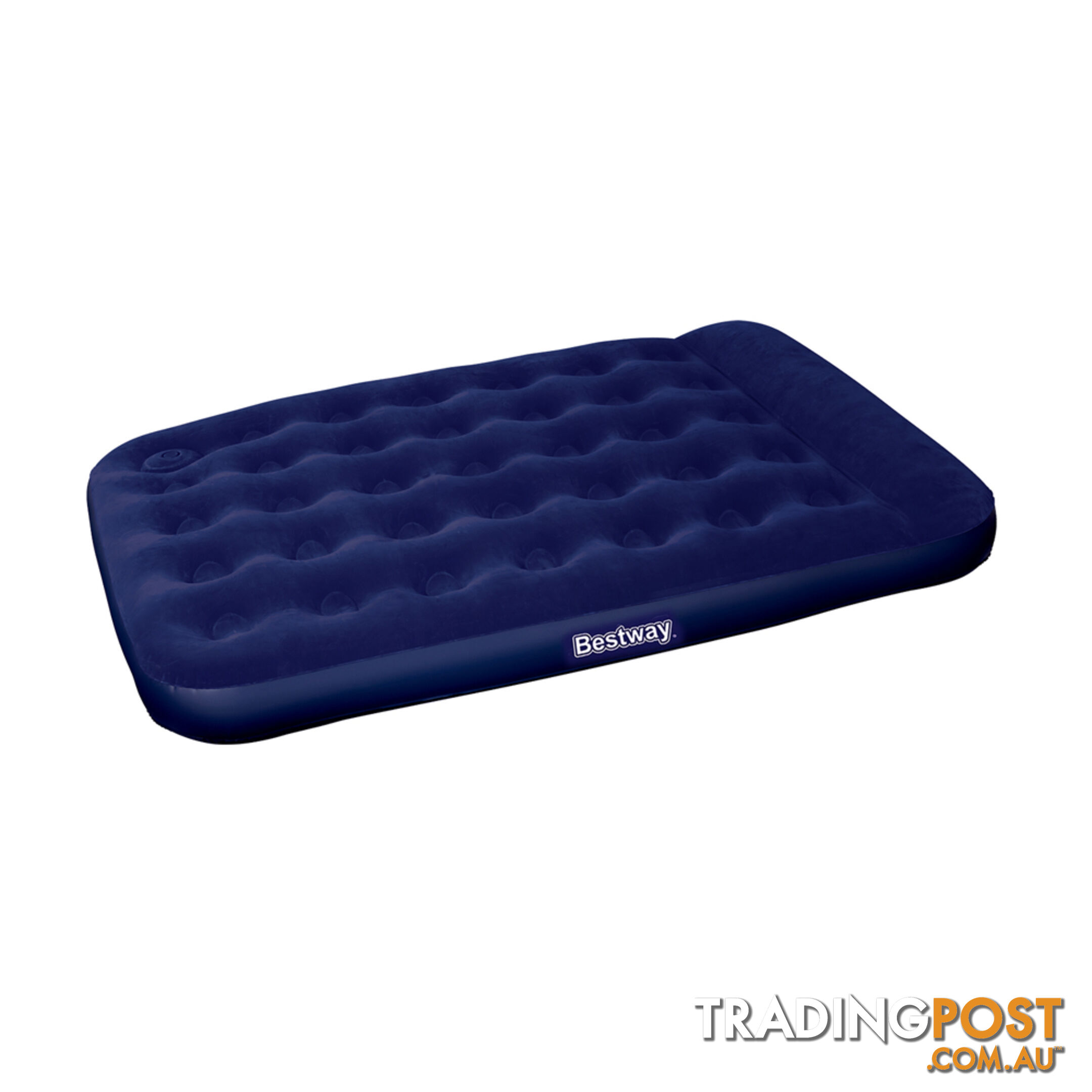 Bestway Double Inflatable Air Mattress Bed w/ Built-in Foot Pump Blue