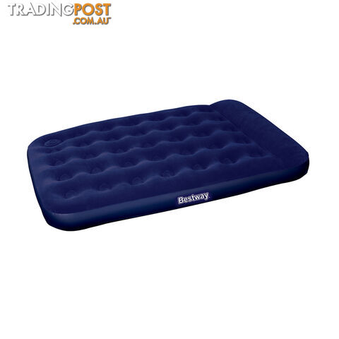 Bestway Double Inflatable Air Mattress Bed w/ Built-in Foot Pump Blue