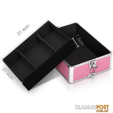 7 in 1 Portable Beauty Make up Cosmetic Trolley Case Pink - photo 4 of 8