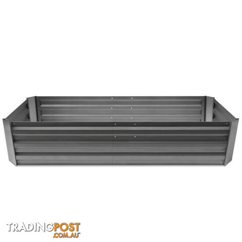 Galvanised Raised Garden Bed - 150 x 90 x 30cm - Aluminium Grey