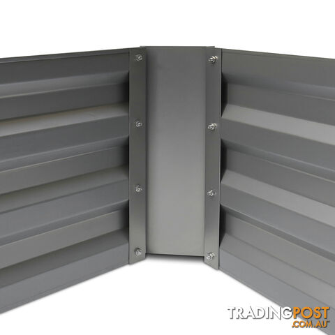 Galvanised Raised Garden Bed - 150 x 90 x 30cm - Aluminium Grey