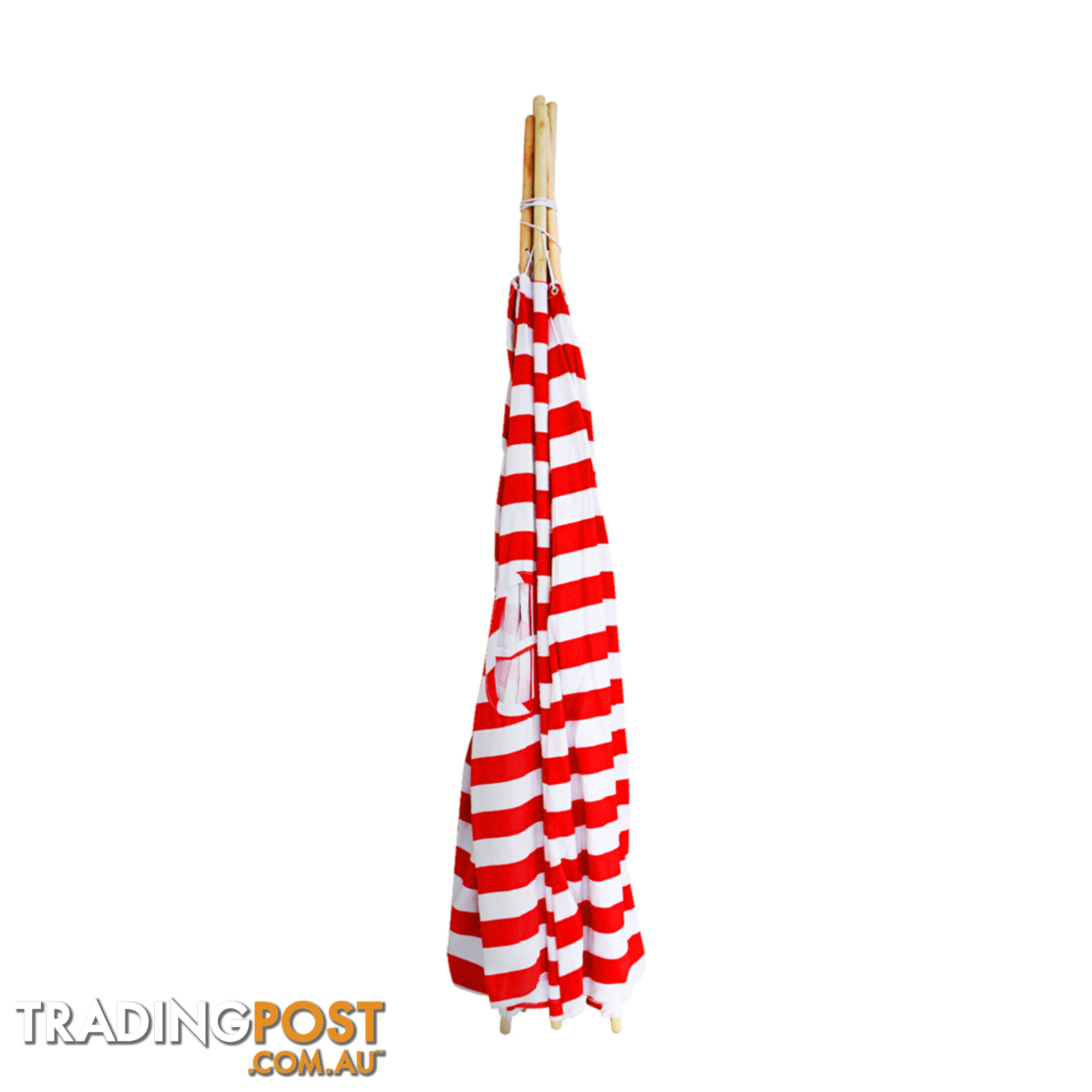 4 Poles Teepee Tent w/ Storage Bag Red