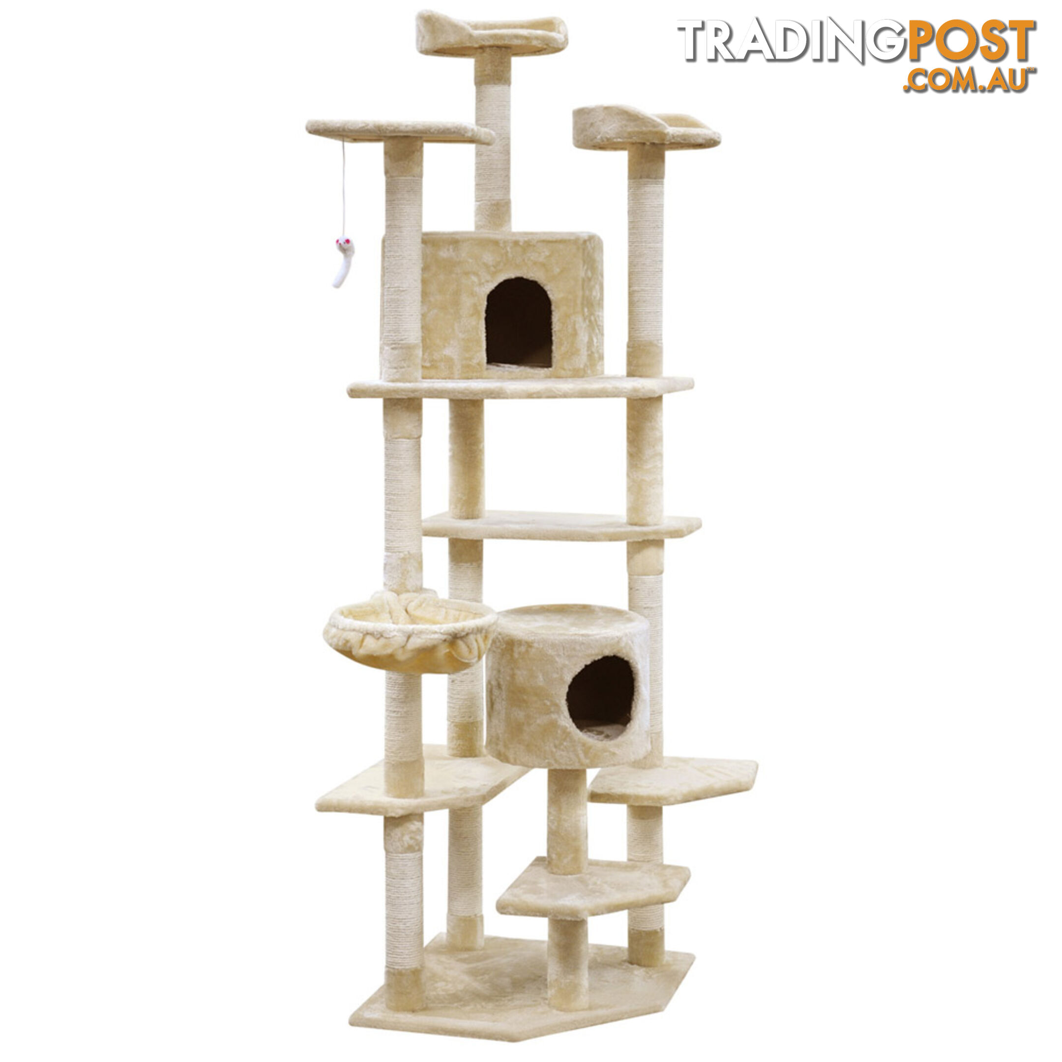 Cat Scratching Poles Post Furniture Tree House Beige