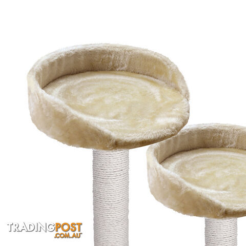 Cat Scratching Poles Post Furniture Tree House Beige