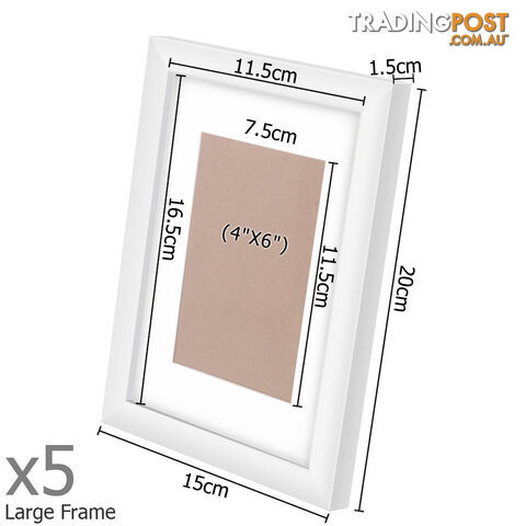 26 pcs Photo Frames Set Wall White