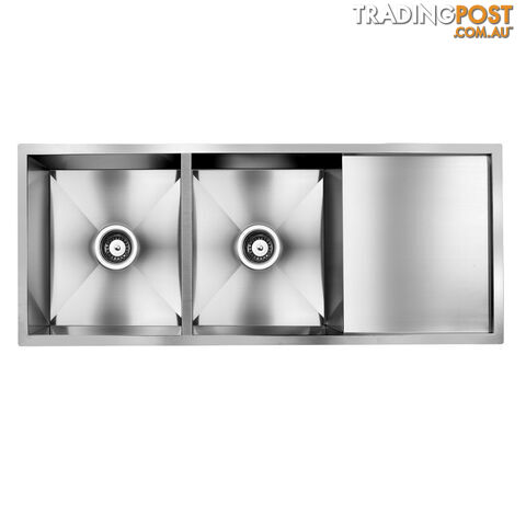 Stainless Steel Kitchen/Laundry Sink w/ Strainer Waste 1114 x 450mm