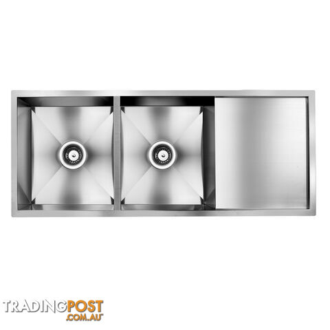 Stainless Steel Kitchen/Laundry Sink w/ Strainer Waste 1114 x 450mm - photo 3 of 8