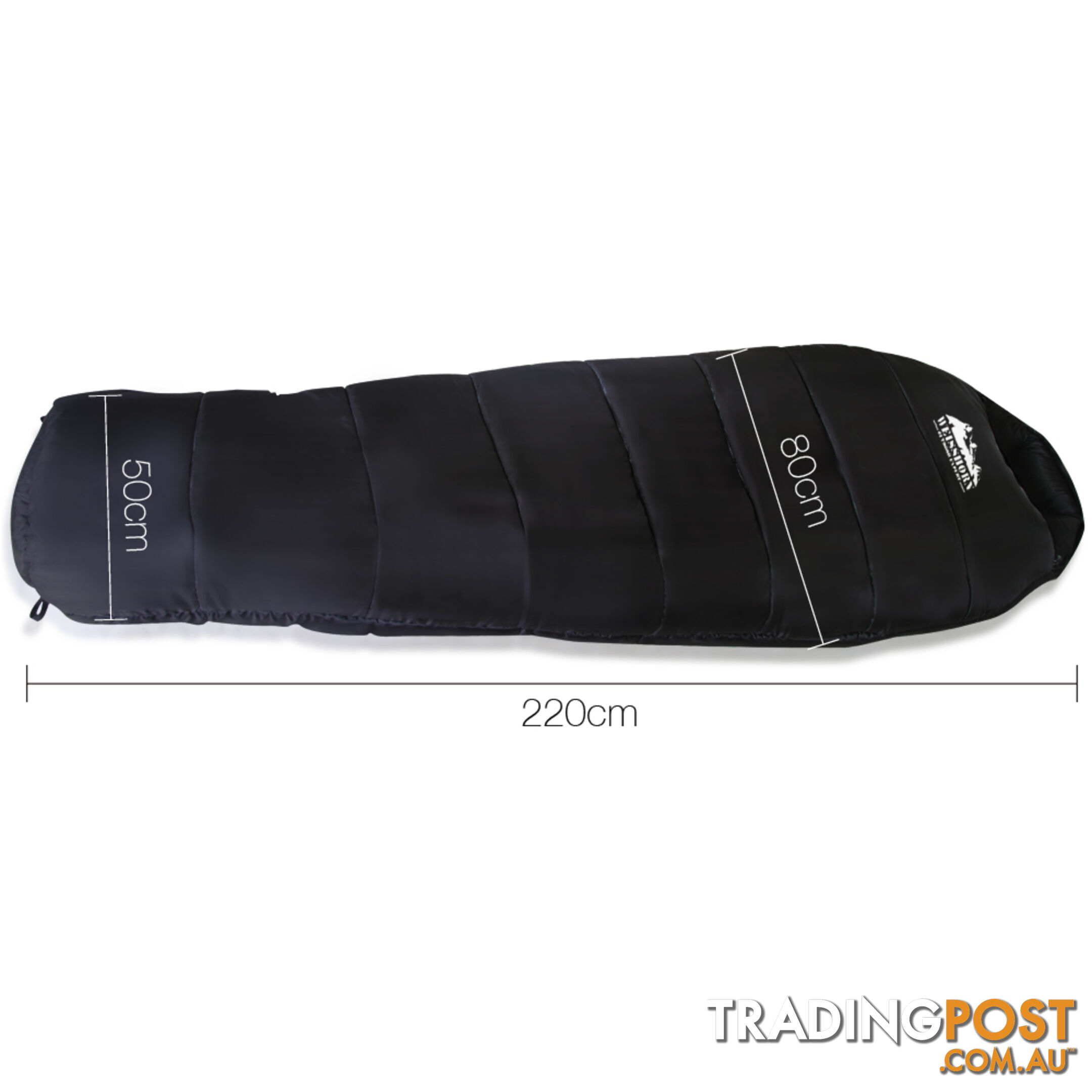 Camping Thermal Sleeping Bag Black