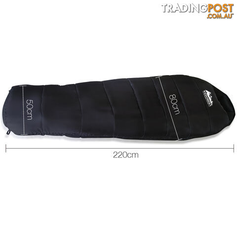 Camping Thermal Sleeping Bag Black