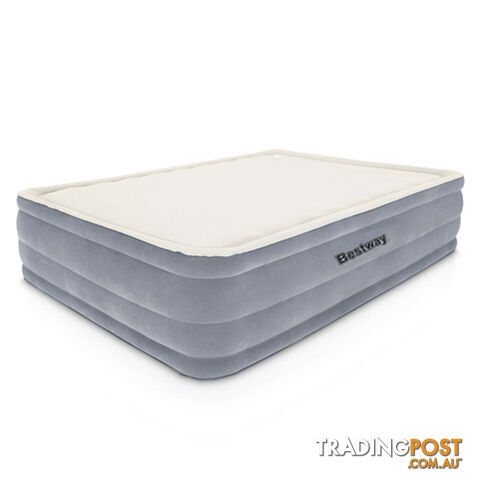 Bestway Queen Inflatable Air Mattress Bed w/ Built-in Electric Pump Grey