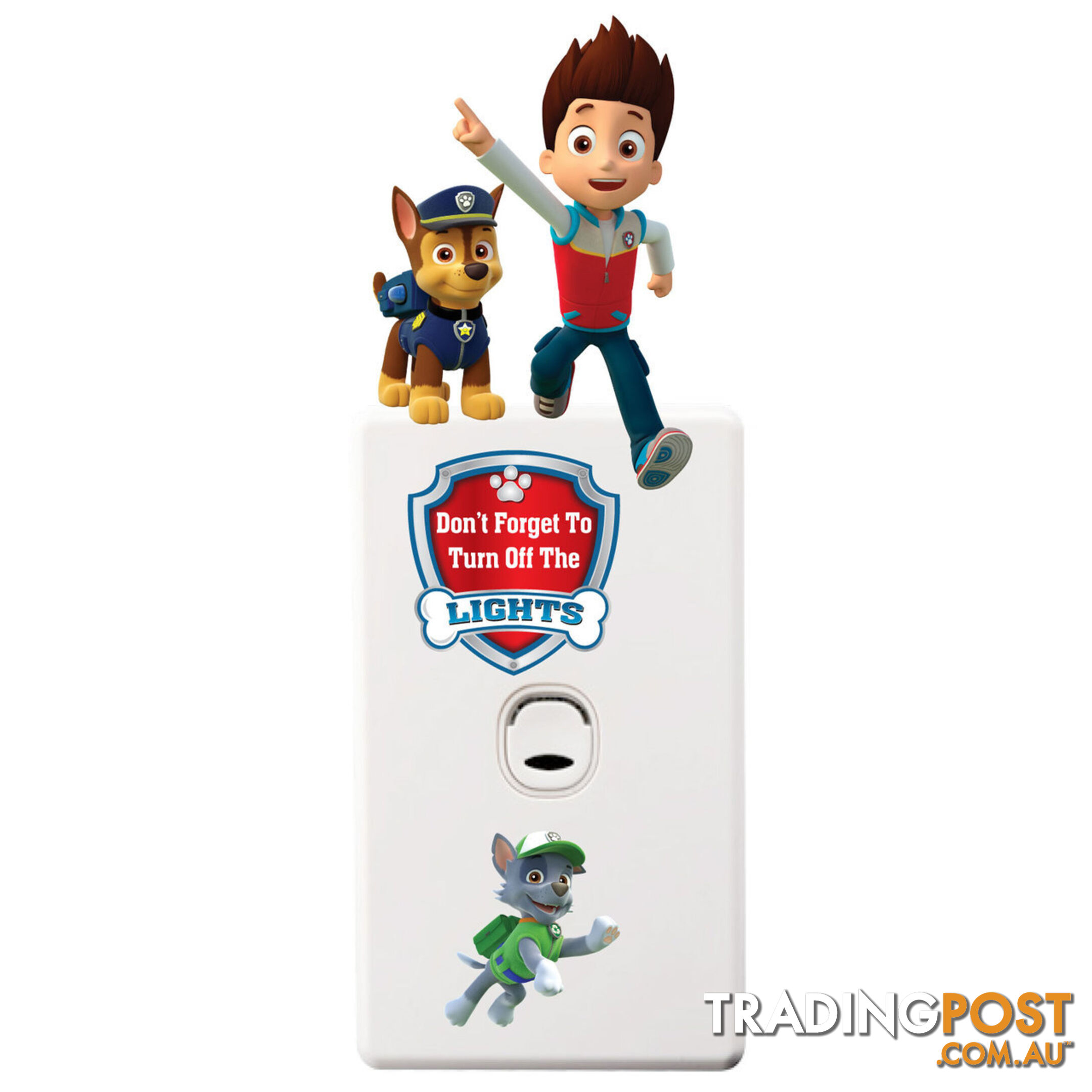 Skye Paw Patrol Light Switch Wall Stickers - Totally Movable