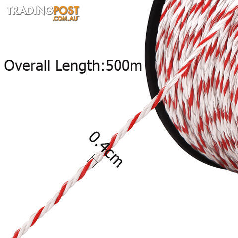 500m Roll Electric Fence Energiser Poly Rope