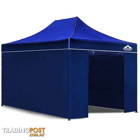 3x4.5 Pop Up Gazebo Hut with Sandbags Blue