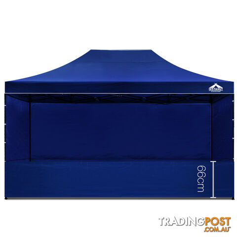 3x4.5 Pop Up Gazebo Hut with Sandbags Blue