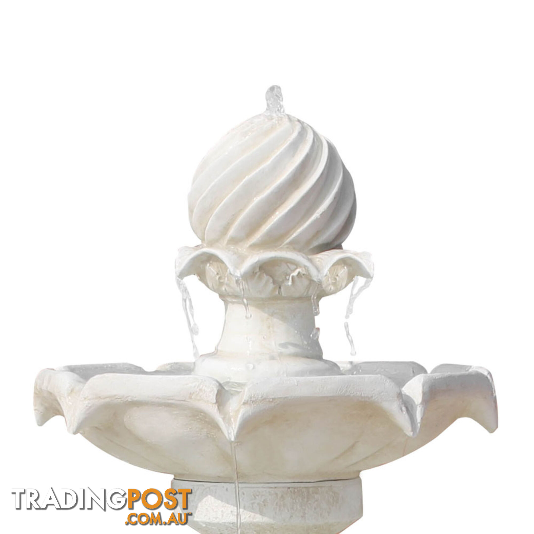 Solar Power Three-Tier Water Fountain Ivory