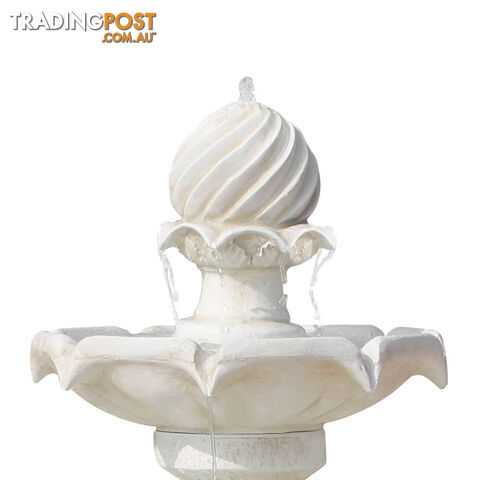 Solar Power Three-Tier Water Fountain Ivory