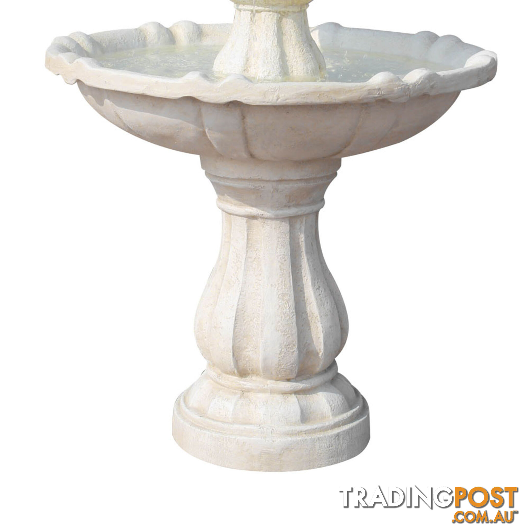 Solar Power Three-Tier Water Fountain Ivory