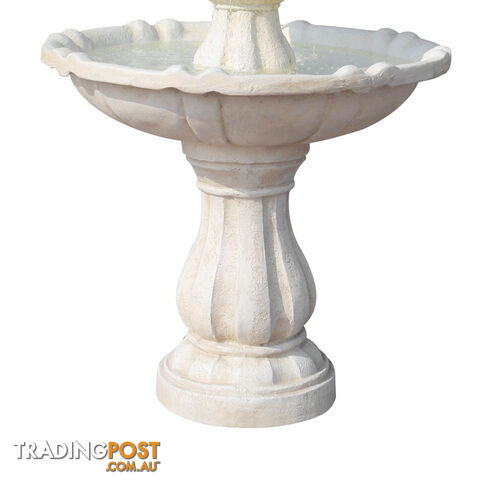 Solar Power Three-Tier Water Fountain Ivory