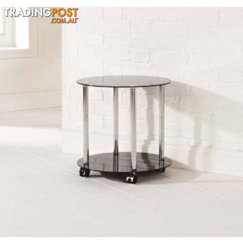 Amore Circular Side Table Black