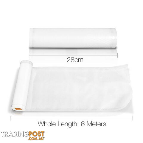 Set of 6 Food Saver Rolls - 28cm x 6M - photo 3 of 4