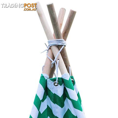 4 Poles Teepee Tent w/ Storage Bag Green