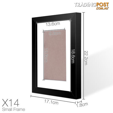 20 pcs Photo Frames Set Wall Black - photo 2 of 8