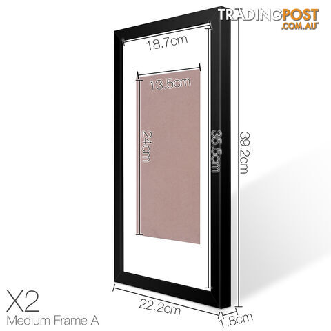 20 pcs Photo Frames Set Wall Black - photo 3 of 8