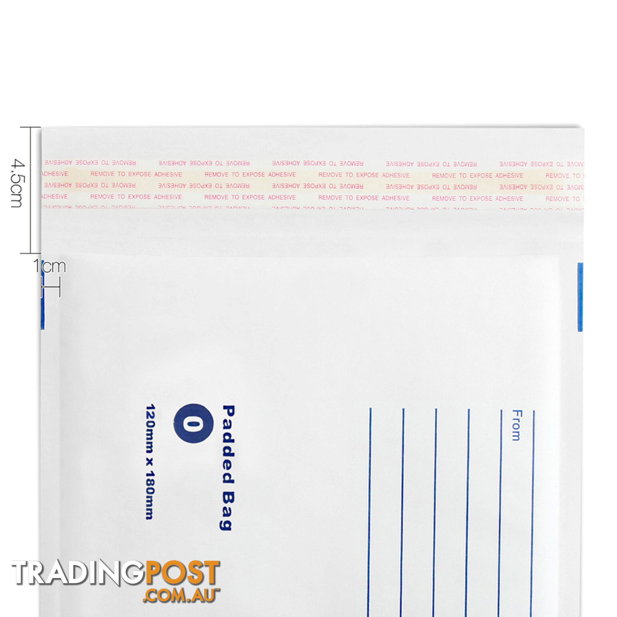 Set of 200 Bubble Padded Mailer Bag - 120mm x 180mm