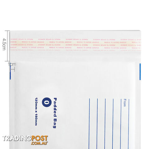 Set of 200 Bubble Padded Mailer Bag - 120mm x 180mm