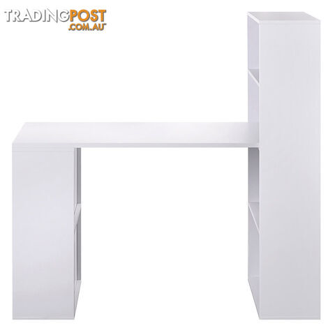 6 Storage Shelf Office Computer Desk White - photo 5 of 8